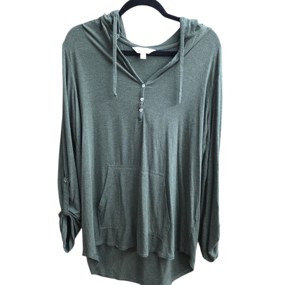 Market & Spruce Olive Hooded Sweatshirt